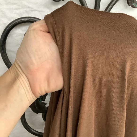 NWOT soft surrounding brown Maxi dress w pockets brown tall full length long - Picture 7 of 10